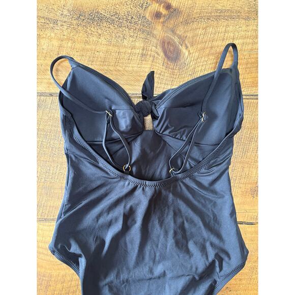 Womens Trina Turk Black Getaway High‎ Leg Maillot One Piece Bathing Suit Size 4 - Picture 6 of 9